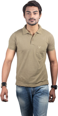 

Spur Solid Men' Polo Neck Brown T-Shirt, Taupe