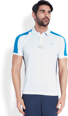

Park Avenue Solid Men's Polo Neck Blue T-Shirt