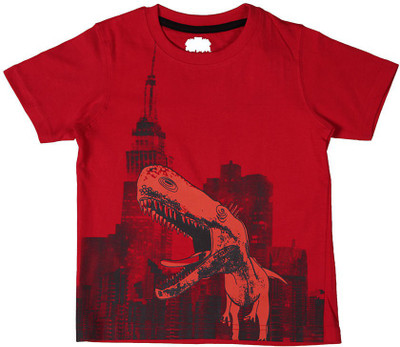 Chalk by Pantaloons Boys Printed T Shirt(Red, Pack of 1