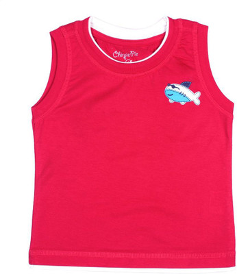 

Chirpie Pie by Pantaloons Boys Solid T Shirt(Red, Pack of 1, Bright red