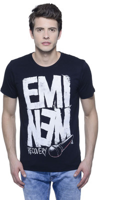 

Eminem Printed Men' Round Neck Black T-Shirt