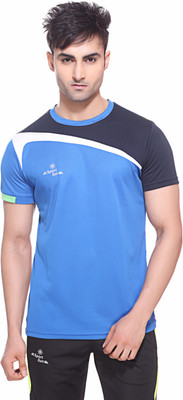 

Sport Sun Self Design Men's Round Neck Blue T-Shirt