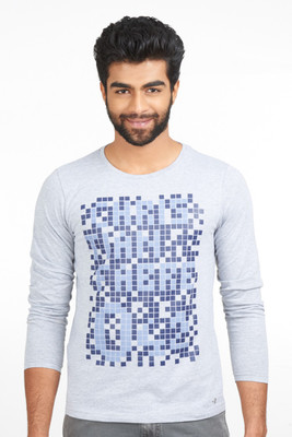 

Christian Fabre Self Design Men's Round Neck Grey T-Shirt