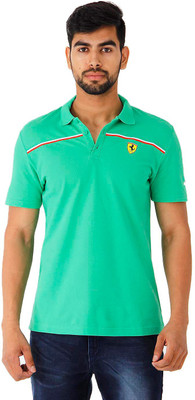 

Puma Solid Men's Polo Neck Green T-Shirt, Kelly green