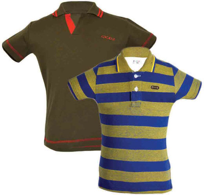 

Gkidz Boys Solid T Shirt(Multicolor, Pack of 2, Green