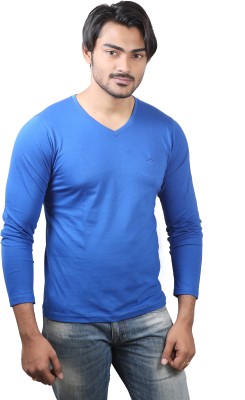 

Spur Solid Men's V-neck Blue T-Shirt, Royal blue