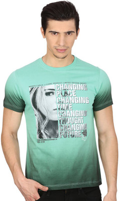 

Monte Carlo Printed Men's Round Neck Green T-Shirt