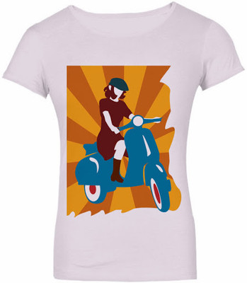 

SayItLoud Printed Women' Round Neck White T-Shirt
