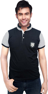 

Gallop Solid Men's Polo Neck Black T-Shirt