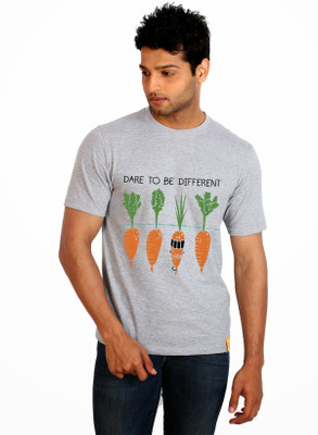 CAMPUS SUTRA Printed Men Round or Crew White T-Shirt