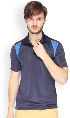 

Campus Sutra Solid Men Polo Neck Blue, Blue T-Shirt, Blue & royal blue