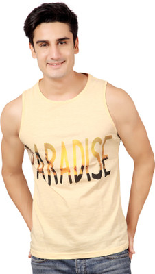 

Stephen Armor Printed Men's Round Neck Beige T-Shirt