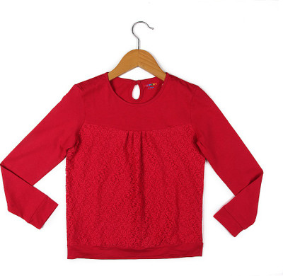 

Poppers by Pantaloons Girls Solid T Shirt(Pink, Fuchsia