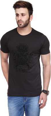 

Koolpals Printed Men Round Neck Black T-Shirt