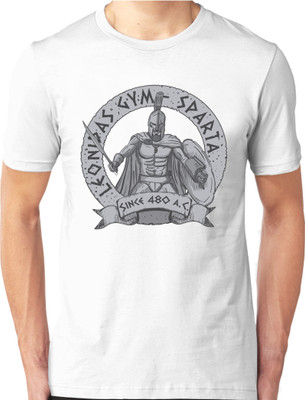 

Foscous Printed Men's Round Neck White T-Shirt