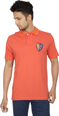 

Red Line Solid Men's Polo Neck Orange T-Shirt
