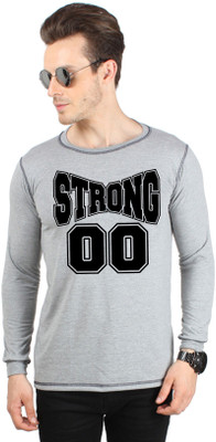 

SayItLoud Graphic Print Men' Round Neck Grey T-Shirt