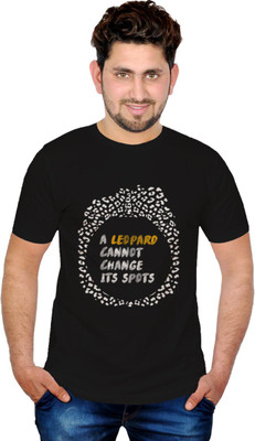 

INKIT Graphic Print Men' Round Neck Black T-Shirt