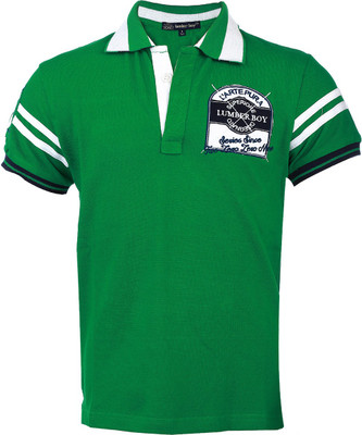 

Lumber Boy Boys Solid Cotton T Shirt(Dark Green