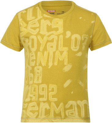 

Fritzberg Boys Printed T Shirt(Yellow