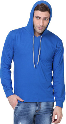 

Izinc Solid Men' Hooded Light Blue T-Shirt