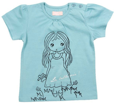 JusCubs Girls Solid T Shirt(Green)