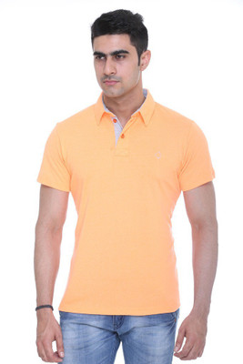 

Colors & Blends Solid Men's Polo Neck Orange T-Shirt, New orange