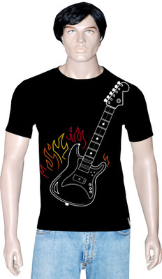 

Tshirt.in Graphic Print Men's Round Neck Black T-Shirt, Jet balck