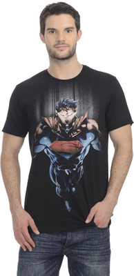 

Superman Printed Men's Round Neck Black T-Shirt, Superman black