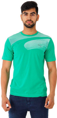 

Puma Printed Men's Round Neck Green T-Shirt