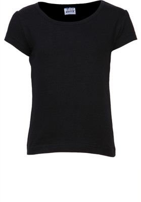 

Gkidz Girls Solid T Shirt(Black