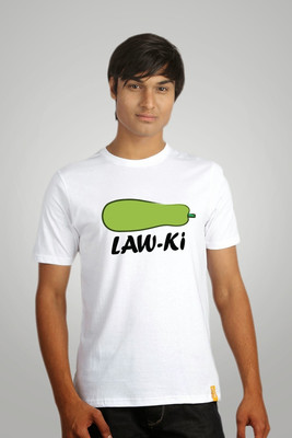 

Campus Sutra Printed Men Round Neck White T-Shirt