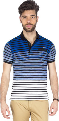 

Mufti Striped Men's Henley Multicolor T-Shirt, Royal