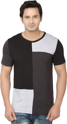 

Fugazee Lifestyle Solid Men's Round Neck Black, Grey T-Shirt