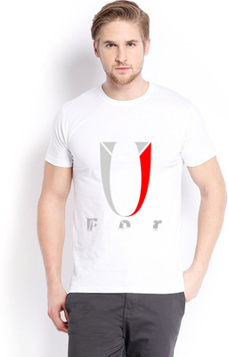 

Trendster Printed Men' Round Neck White T-Shirt