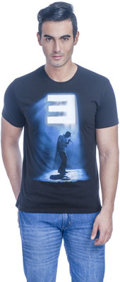

Eminem By Free Authority Printed Men's Round Neck Black T-Shirt
