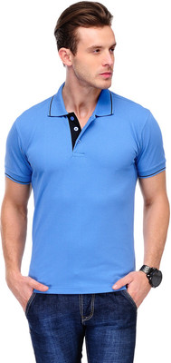 

Scott International Solid Men' Polo Neck Blue T-Shirt, Indian blue