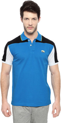 

Ajile by Pantaloons Solid Men's Polo Neck Dark Blue T-Shirt, Cobalt blue