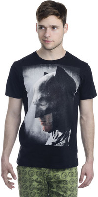 

Dawn of Justice Printed Men's Round Neck Black T-Shirt