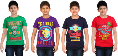 

FabTag - Dongli Boys Printed T Shirt(Multicolor, Pack of 4