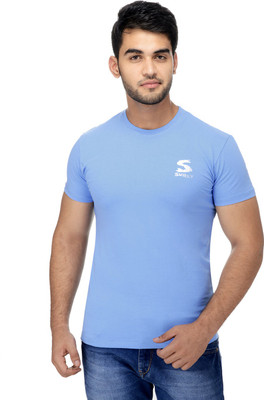 

Surly Solid Men's Round Neck Light Blue T-Shirt, Sky blue