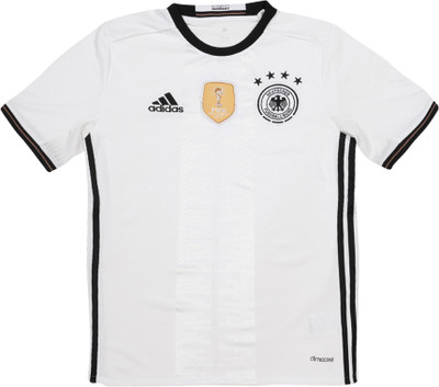 

ADIDAS Boys Solid T Shirt(White, Pack of 1, White/black