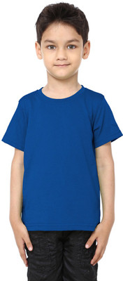 

99Tshirts Boys Solid Cotton T Shirt(Blue, Pack of 1), Royal blue