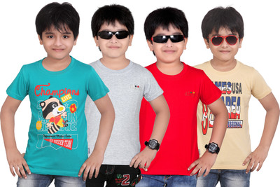 

Dongli Boys Solid T Shirt(Multicolor, Pack of 4)