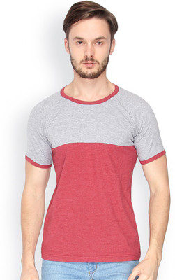 

Campus Sutra Solid Men Round Neck Grey, Maroon T-Shirt