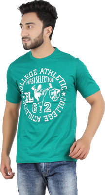 

Checkers Bay Printed Men's Round Neck Green T-Shirt