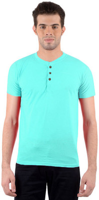 

Gallop Solid Men's Henley Light Green T-Shirt