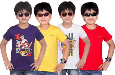 

Dongli Boys Solid T Shirt(Multicolor, Pack of 4)