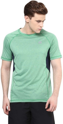 

Aurro Solid Men's Round Neck Green T-Shirt, Green/navy