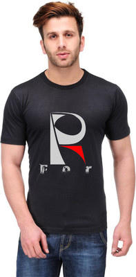 

Trendster Printed Men's Round Neck Black T-Shirt